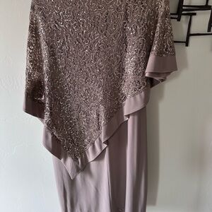 Elegant Sequin Overlay Dress